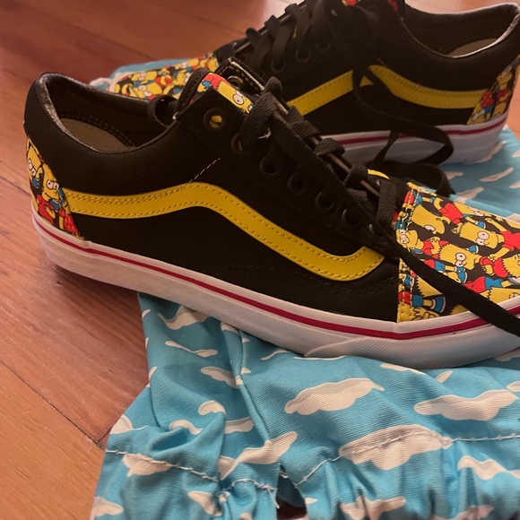 Vans Black and Yellow Cartoon Sneakers - Picture 6 of 8